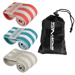 Набір тканинних резинок для фітнесу SportVida Hip Band 3 штуки SV-HK0363