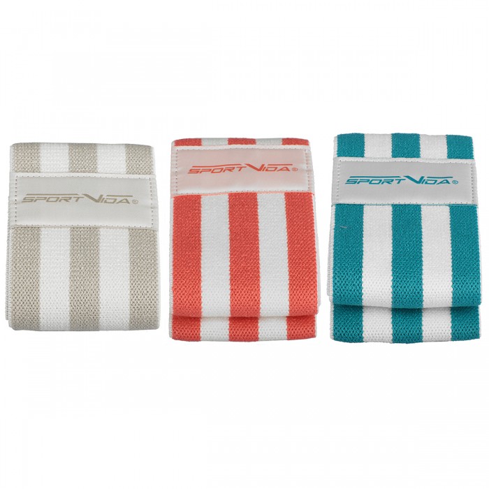 Набір тканинних резинок для фітнесу SportVida Hip Band 3 штуки SV-HK0363