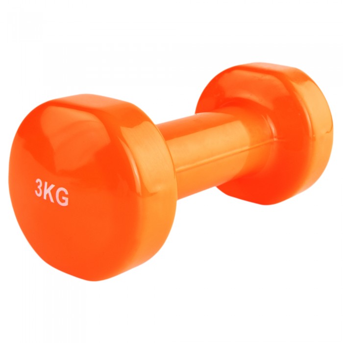 Гантель для фитнеса 3 кг 1шт виниловая Stein оранжевая
