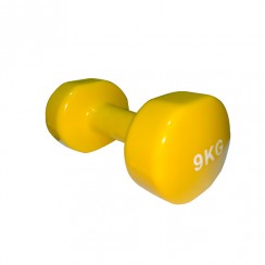 Гантель для фитнеса 9 кг виниловая Stein желтая