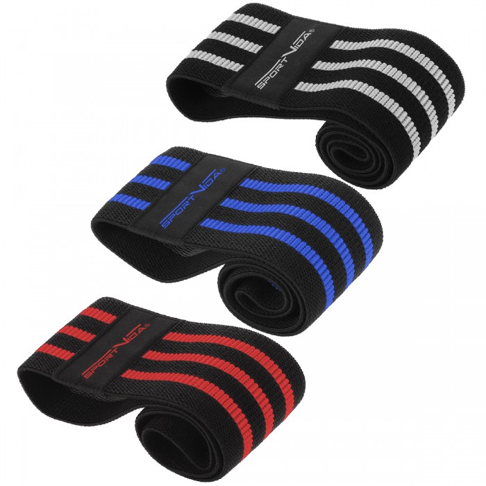Гумка для фітнесу та спорту тканинна SportVida Hip Band 3 штуки SV-HK0366