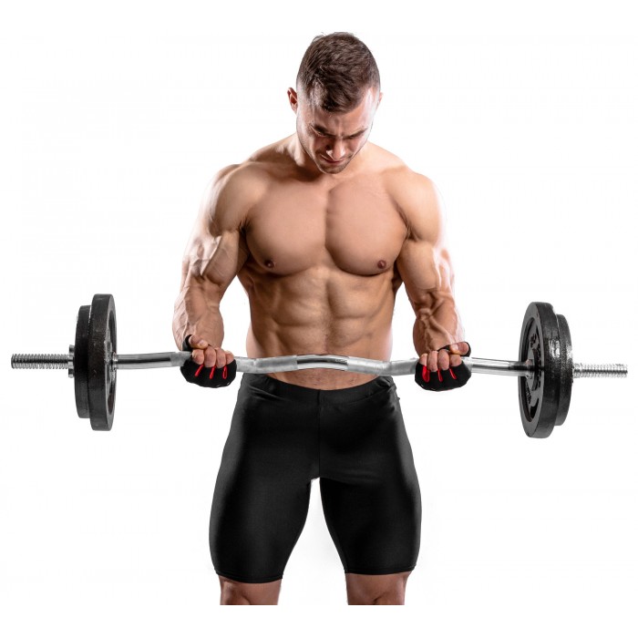 Набір Hop-Sport Strong 37 кг штанга з млинцями з W або Z подібним і гантельная грифами