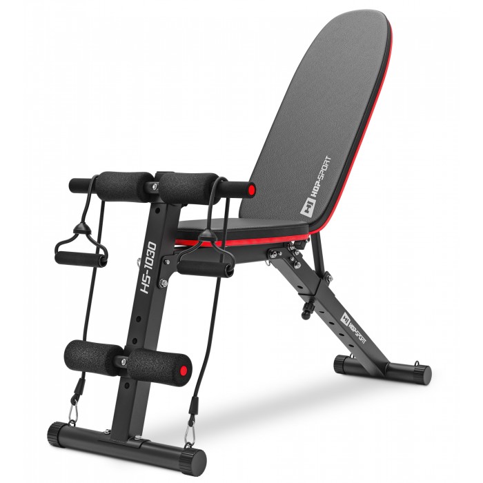 Набор Hop-Sport Strong 40 кг штанга с блинами со скамьей HS-1030