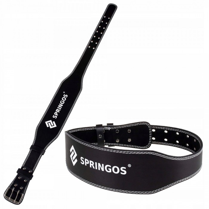 Пояс для тяжелой атлетики и пауэрлифтинга Springos FA0120 L Black