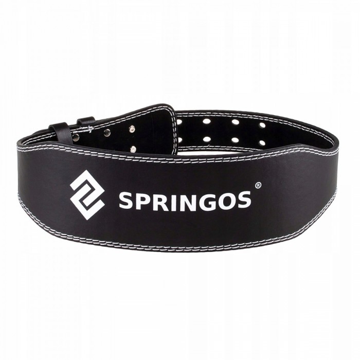 Пояс для тяжелой атлетики и пауэрлифтинга Springos FA0120 L Black