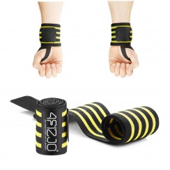 Бинты для запястий (кистевые бинты) 4FIZJO Wrist Wraps Black/Yellow (P-5907739311061)
