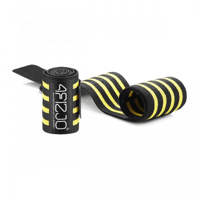 Бинты для запястий (кистевые бинты) 4FIZJO Wrist Wraps Black/Yellow (P-5907739311061)