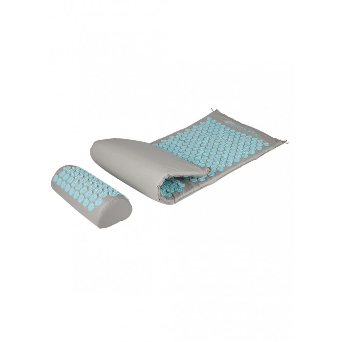 Аппликатор Кузнецова / Массажный коврик акупунктурный с валиком SportVida 130 x 50 см SV-HK0410 Grey/Sky Blue