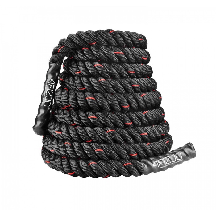 Канат тренировочный 4FIZJO Battle Rope 15 м для кроссфита Black (P-5907739312266)