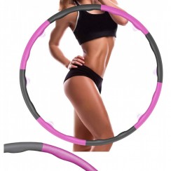 Обруч массажный 4FIZJO (хулахуп) складной 95 см 1 кг Grey/Pink (P-5907739313027)