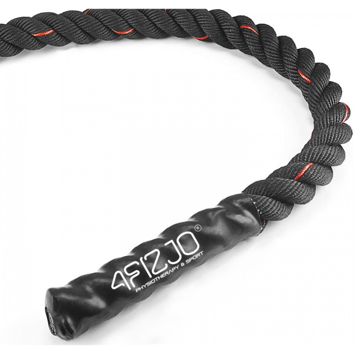 Канат тренувальний 4FIZJO Battle Rope 12 м для кросфіту Black (P-5907739312259)