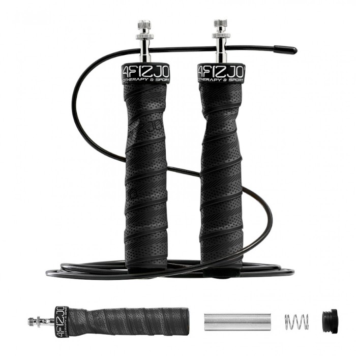 Скакалка скоростная для кроссфита 4FIZJO Speed Rope PRO+ Black (P-5907739313164)