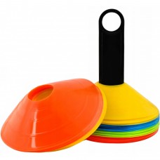 Конуси для розмітки 4FIZJO фішки спортивні для тренувань 50 шт в чохлі (P-5907739313577)