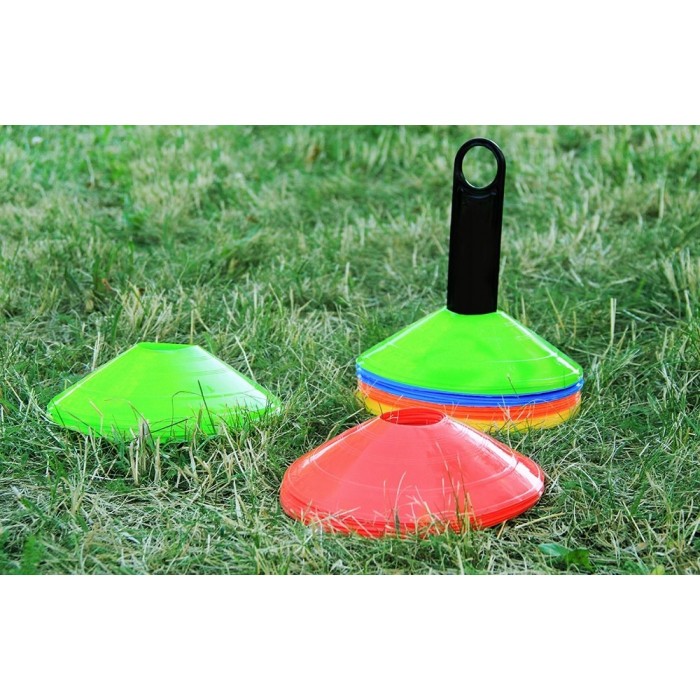 Конуси для розмітки 4FIZJO фішки спортивні для тренувань 50 шт в чохлі (P-5907739313577)