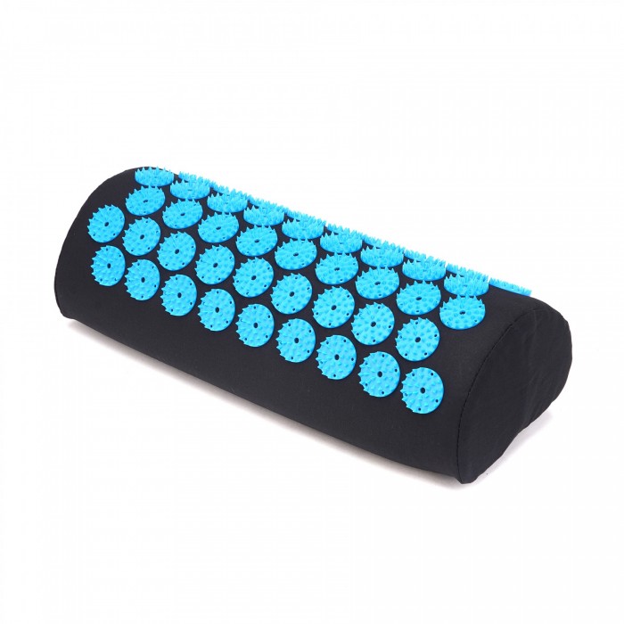 Коврик акупунктурный с валиком SportVida Аппликатор Кузнецова 66 x 40 см SV-HK0407 Black/Blue