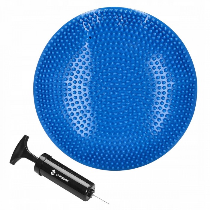 Балансувальна подушка (сенсомоторна) масажна Springos FA0081 Blue