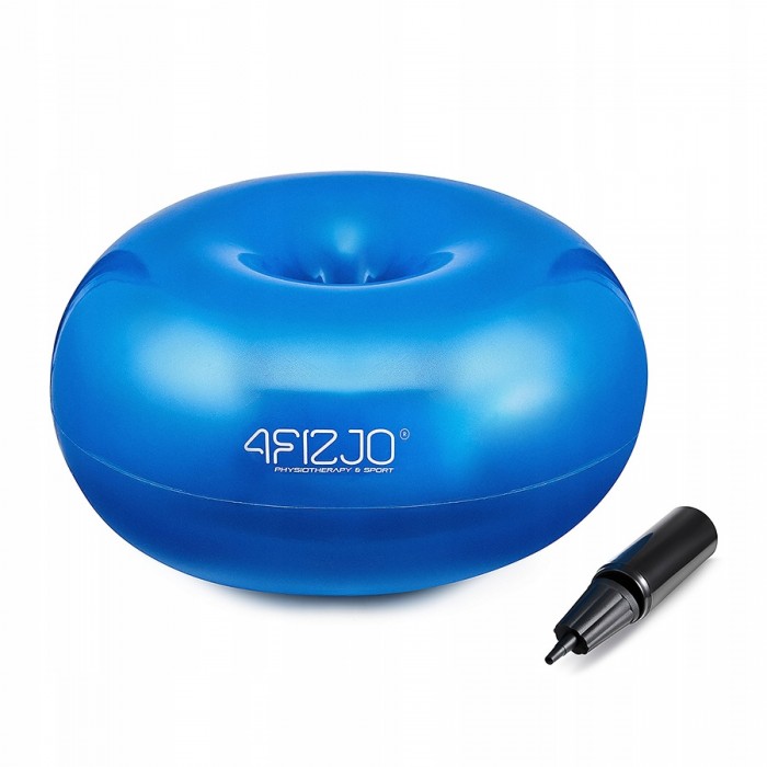 Мяч для фитнеса (пончик) 4FIZJO Air Ball Donut 50 x 27 см Anti-Burst Blue (P-5907739312969)