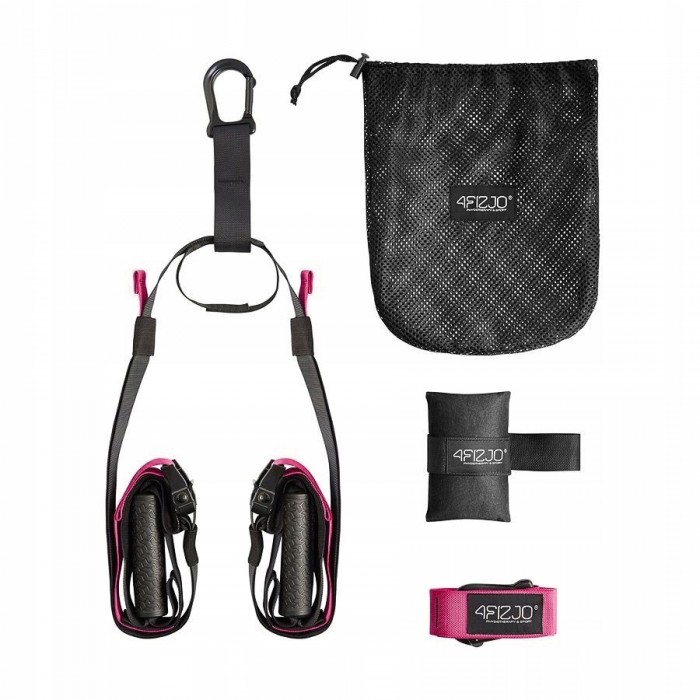 Петлі для функціонального тренінгу 4FIZJO TRX Black/Pink (P-5907739314109)