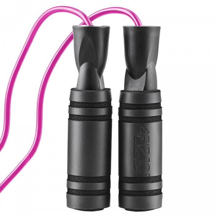 Скакалка з підшипниками 4FIZJO Basic Black/Pink (P-5907739313140)