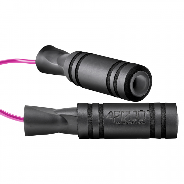 Скакалка з підшипниками 4FIZJO Basic Black/Pink (P-5907739313140)