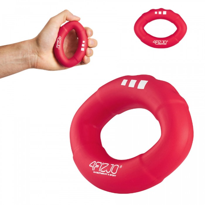 Эспандер кистевой силиконовый 4FIZJO Hard 22 кг Red (P-5907739313751)