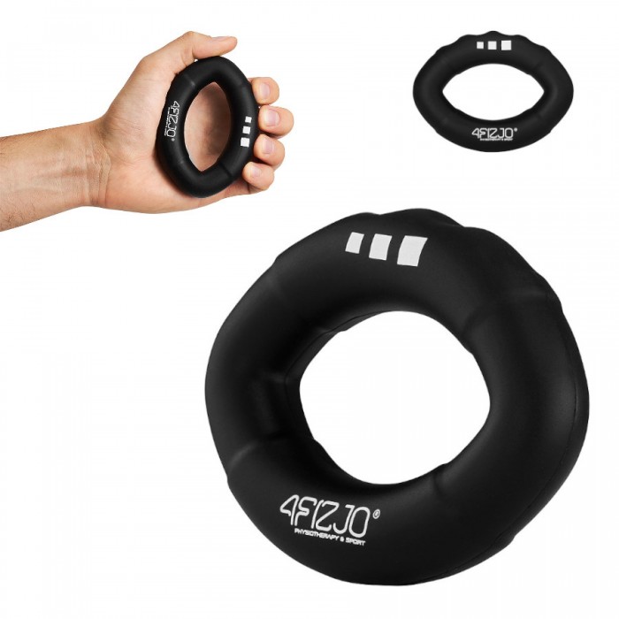 Еспандер кистьовий силіконовий 4FIZJO X-Hard 27 кг Black (P-5907739313768)