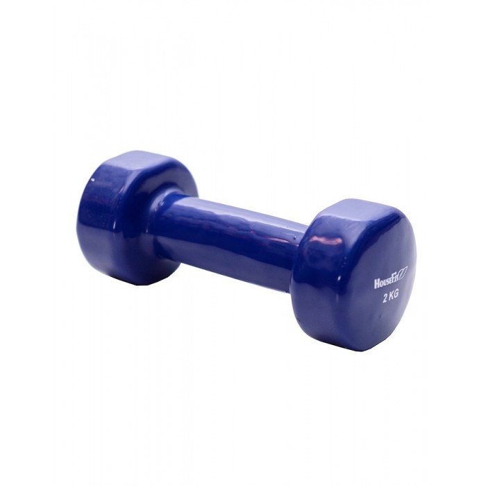 Гантель для фитнеса 2 кг 1шт для женщин и детей виниловая HouseFit D086-2