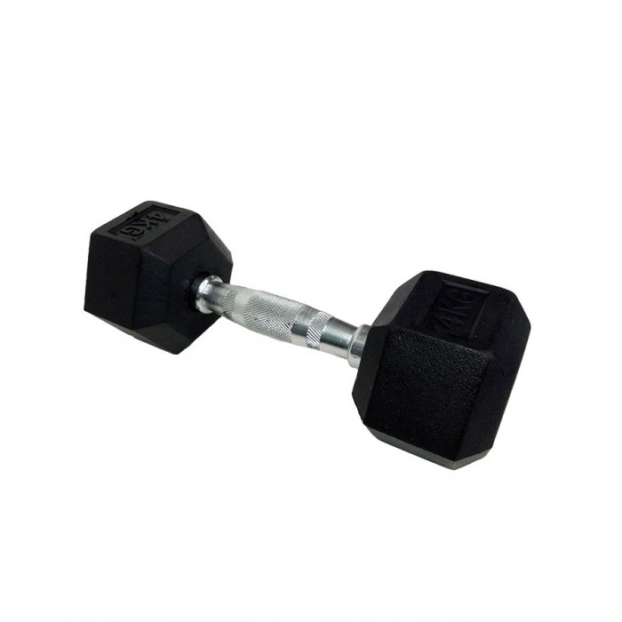 Гантель шестигранний гумовий 4 кг DD 6442-4