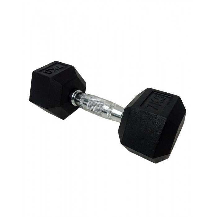 Гантель шестигранний гумовий 7 кг DD 6442-7