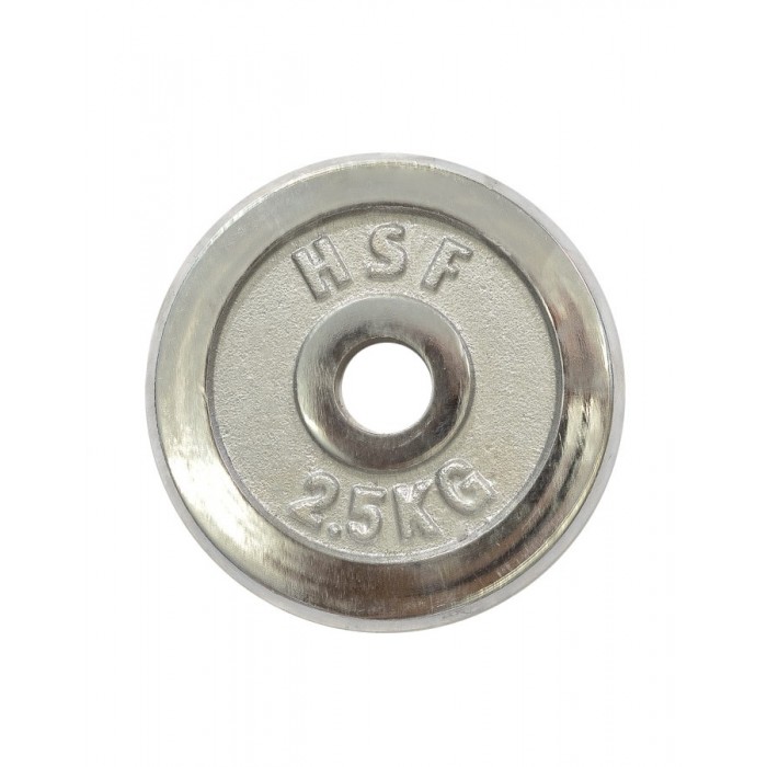 Диск хромований 2,5 кг металевий HouseFit 30 мм DB C102-2.5