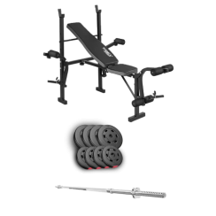 Набір Hop-Sport Premium 39 кг з лавою TX-055 та штангою