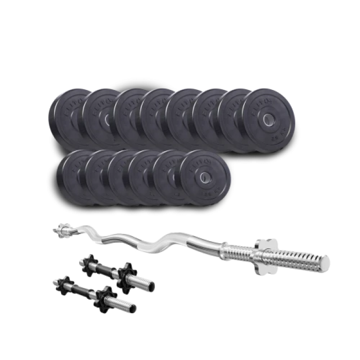 Набір Elitum Titan 35 кг зі штангою та гантелями