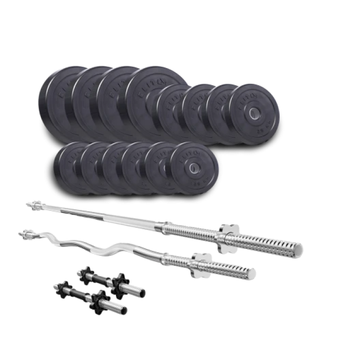 Набір Elitum Titan 54 кг зі штангами та гантелями