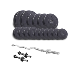 Набір Elitum Titan 65 кг зі штангою та гантелями