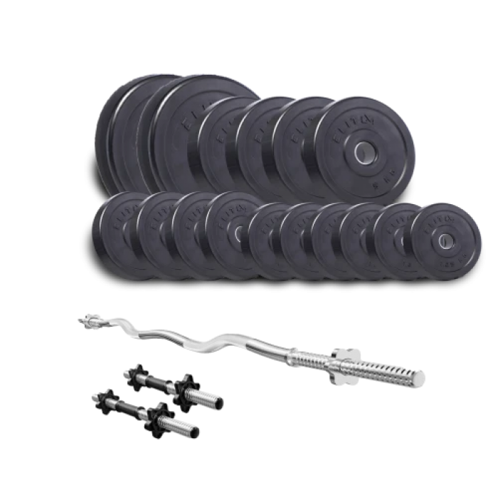 Набор Elitum Titan 65 кг со штангой и гантелями