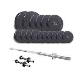 Набір Elitum Titan 68 кг зі штангою та гантелями