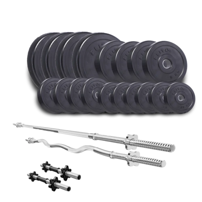 Набір Elitum Titan 94 кг зі штангами та гантелями