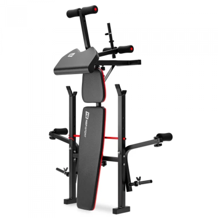 Набір Hop-Sport Premium 105 кг з лавою HS-1055, штангами та гантелями