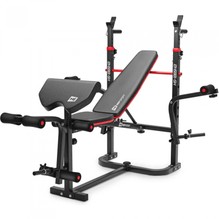 Набір Elitum Titan 48 кг з лавою HS-1065HB Pro, штангою та гантелями