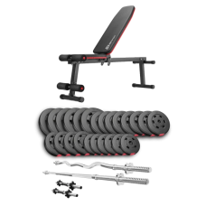 Набір Hop-Sport Premium 135 кг з лавою HS-1010 Pro, штангами та гантелями