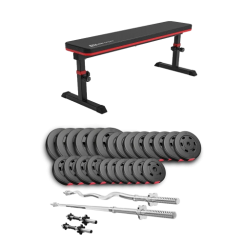 Набір Hop-Sport Premium 135 кг з лавою HS-1025 Pro, штангами та гантелями