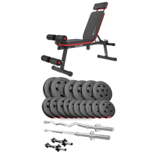 Набір Hop-Sport Premium 75 кг з лавою HS-2040 HB, штангами та гантелями