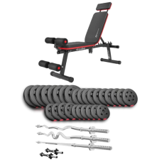 Набір Hop-Sport Premium 173 кг з лавою HS-2040 HB, штангами та гантелями