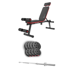 Набір Hop-Sport Premium 39 кг з лавою HS-2040 HB та штангою