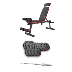 Набір Hop-Sport Premium 69 кг з лавою HS-2040 HB та штангою