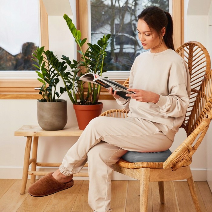 Балансировочная подушка-диск 4FIZJO MED+ 33 см сенсомоторная, массажная Grey (P-5907739313812)