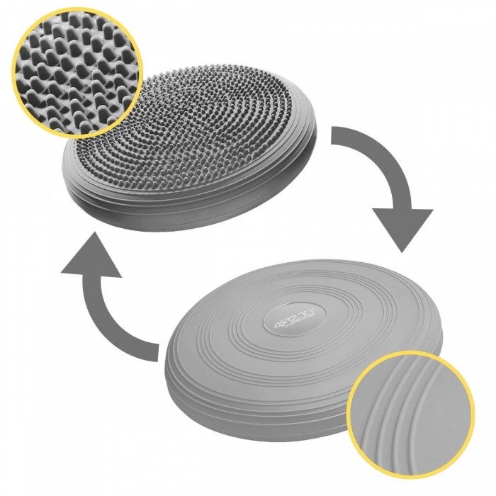 Балансировочная подушка-диск 4FIZJO MED+ 33 см сенсомоторная, массажная Grey (P-5907739313812)