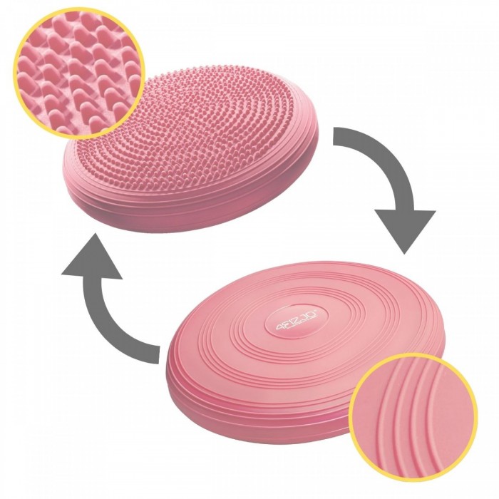 Балансировочная подушка-диск 4FIZJO MED+ 33 см сенсомоторная, массажная Pink (P-5907739313829)