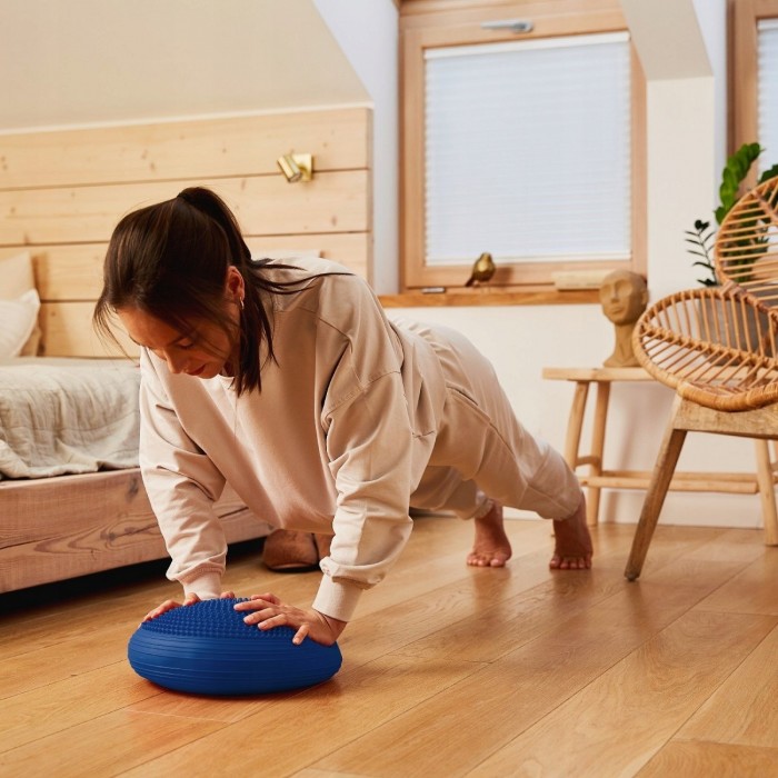 Балансувальна подушка-диск 4FIZJO MED+ 33 см сенсомоторна, масажна Blue (P-5907739312655)