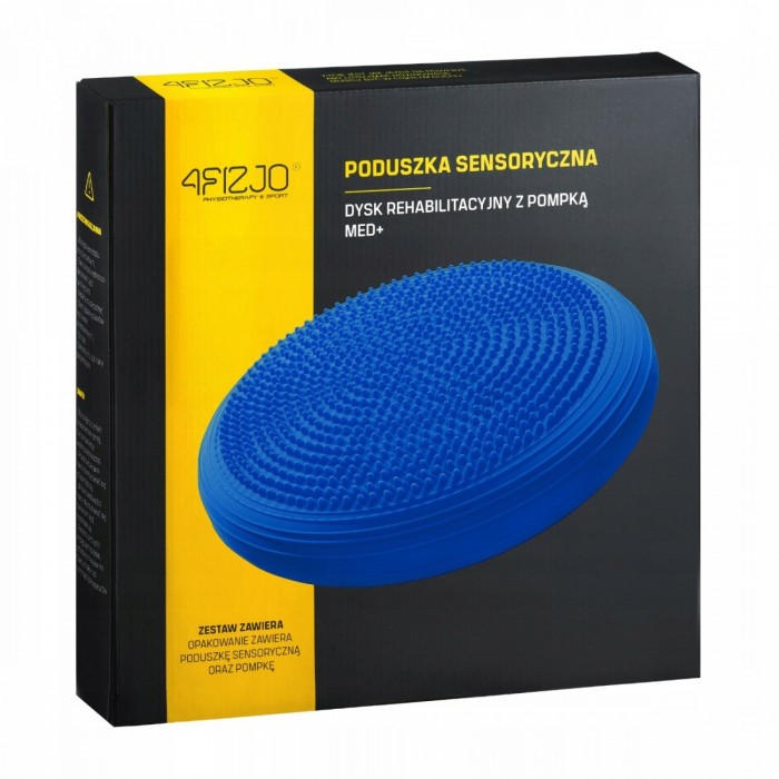 Балансувальна подушка-диск 4FIZJO MED+ 33 см сенсомоторна, масажна Blue (P-5907739312655)